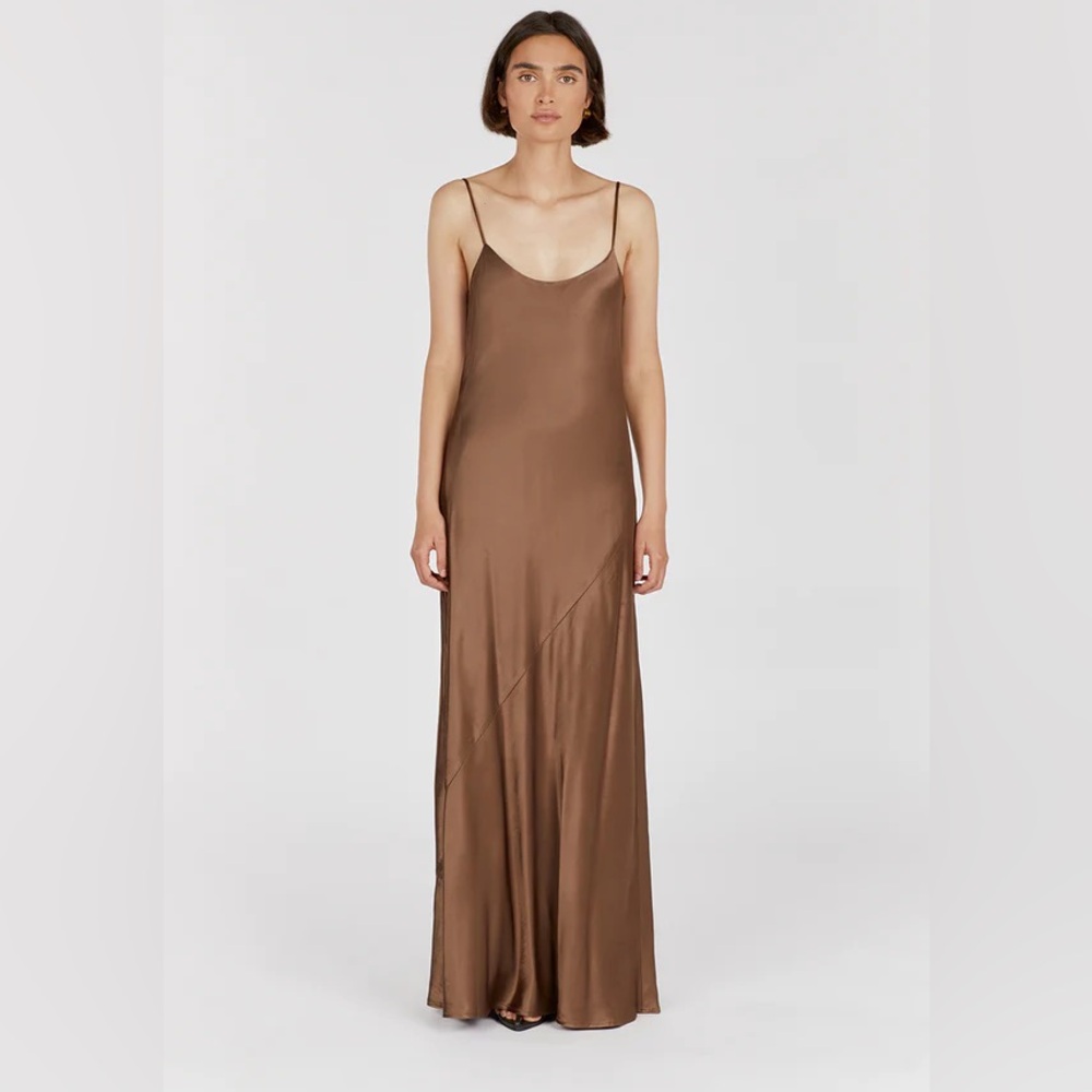 MYA COCO SATIN SLIP MAXI DRESS